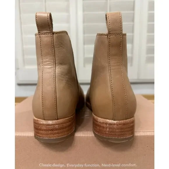 Nisolo Eva Everyday Chelsea Boots Almond Leather Size 8.5 NIB Versatile Comfy - Picture 10 of 14